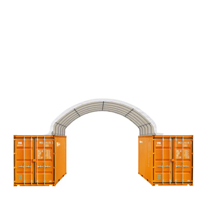 20' Container Canopy, Fabric Overhead Shelter | Welding Required