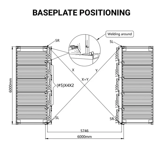 20' Container Canopy, Fabric Overhead Shelter | Welding Required