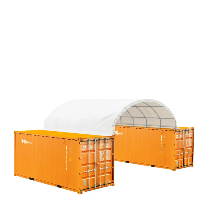 20' Container Canopy, Fabric Overhead Shelter | Welding Required