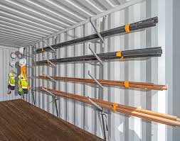 4-Shelf Pipe Rack for Sea Containers