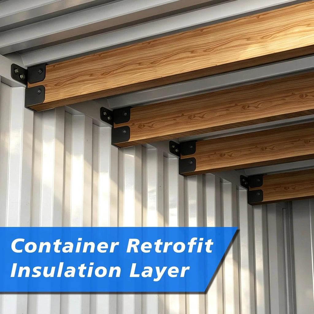 Shipping Container Ceiling Crossbeam Bracket Kit – Fits 2x4 & 2x6 Lumber for Interior Framing & Insulation